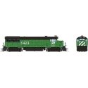 GE U25B Low Hood - Standard DC -- Burlington Northern 5423 (Cascade Green, black, white), HO, Rapido Trains Inc 35036