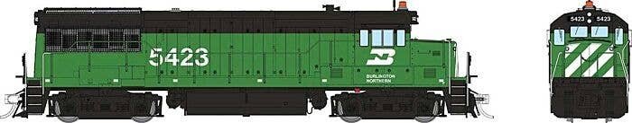 GE U25B Low Hood - Standard DC -- Burlington Northern 5423 (Cascade Green, black, white), HO, Rapido Trains Inc 35036