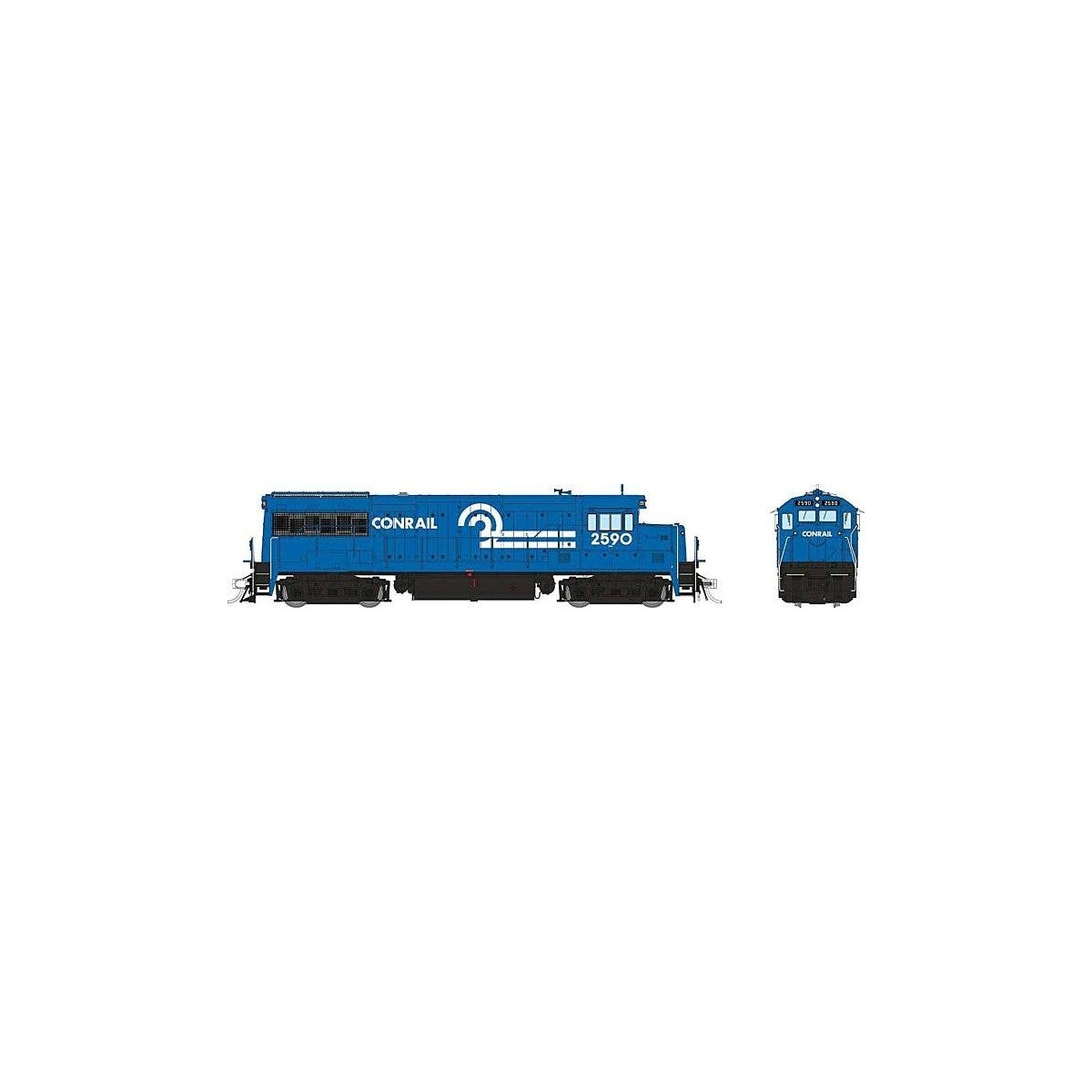 GE U25B Low Hood - Standard DC -- Conrail 2590 (blue, white), HO, Rapido Trains Inc 35039