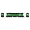 EMD SD9 High Nose - Standard DC -- Burlington Northern 6229 (Cascade Green, black, white), HO, Rapido Trains Inc 50227