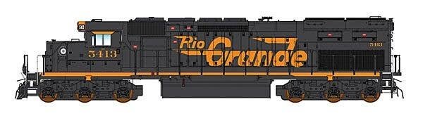 EMD SD40T-2 Tunnel Motor w/DCC -- Wheeling & Lake Erie (ex-DRGW, black, Aspen Gold), HO, Intermountain Railway Company 49429