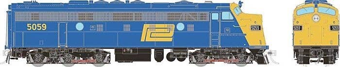 EMD FL9 - Standard DC -- Penn Central 5059 (blue, yellow), HO, Rapido Trains Inc 14066