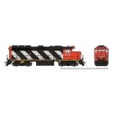 EMD GP40 - Standard DC -- Canadian National 4016 (1978, black, red, white stripes), HO, Rapido Trains Inc 40006
