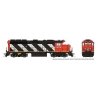 EMD GP40 - Standard DC -- Canadian National 4016 (1978, black, red, white stripes), HO, Rapido Trains Inc 40006