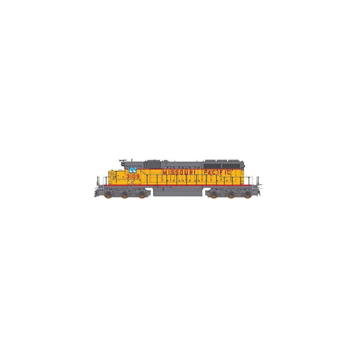 EMD SD40-2 w/DCC -- Union Pacific (Armour Yellow, gray, red, Missouri Pacific Lettering), HO, Intermountain Railway Company 4938