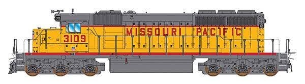 EMD SD40-2 w/DCC -- Union Pacific (Armour Yellow, gray, red, Missouri Pacific Lettering), HO, Intermountain Railway Company 4938
