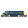 EMD SD40-2 w/DCC -- Marquette Rail 3001 (blue, yellow), HO, Intermountain Railway Company 49390