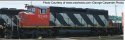 GMD SD40-2W - Standard DC -- Canadian National 5327 (Sergeant Stripes, black, white, red), HO, Bowser Manufacturing Co. 25375
