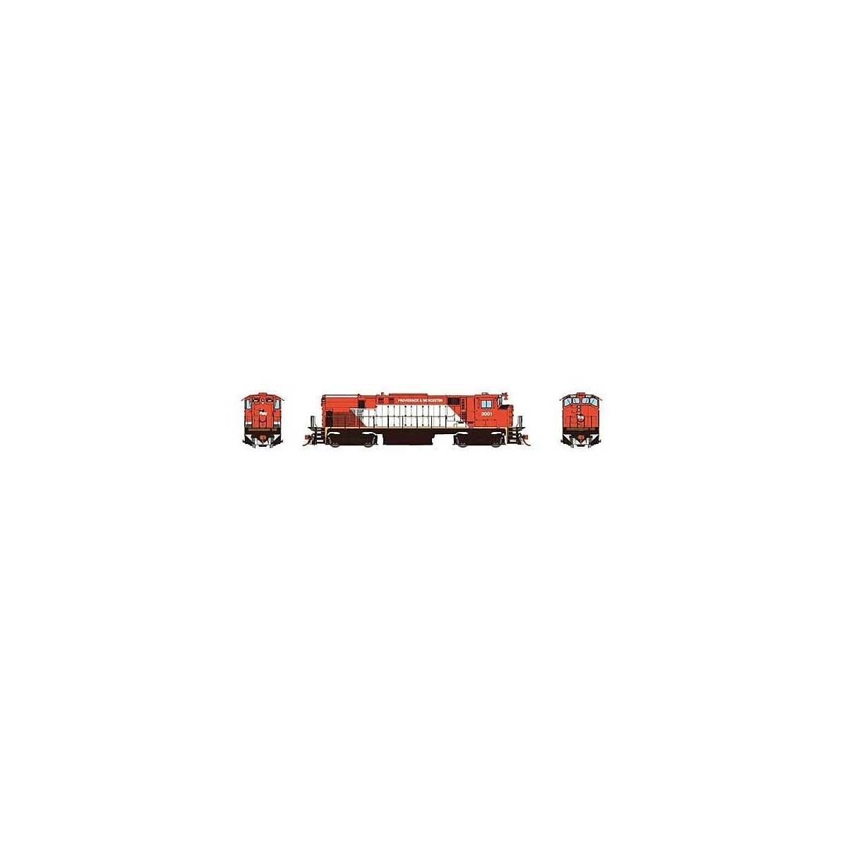 Montreal Locomotive Works MLW M420 - Standard DC -- Providence & Worcester 2001 (As-Delivered, red, white), HO, Rapido Trains In