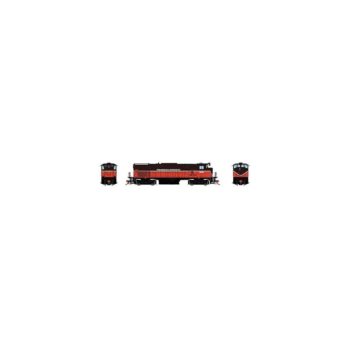 Montreal Locomotive Works MLW M420 - Standard DC -- Providence & Worcester 2005 (Simplified, brown, red), HO, Rapido Trains Inc 