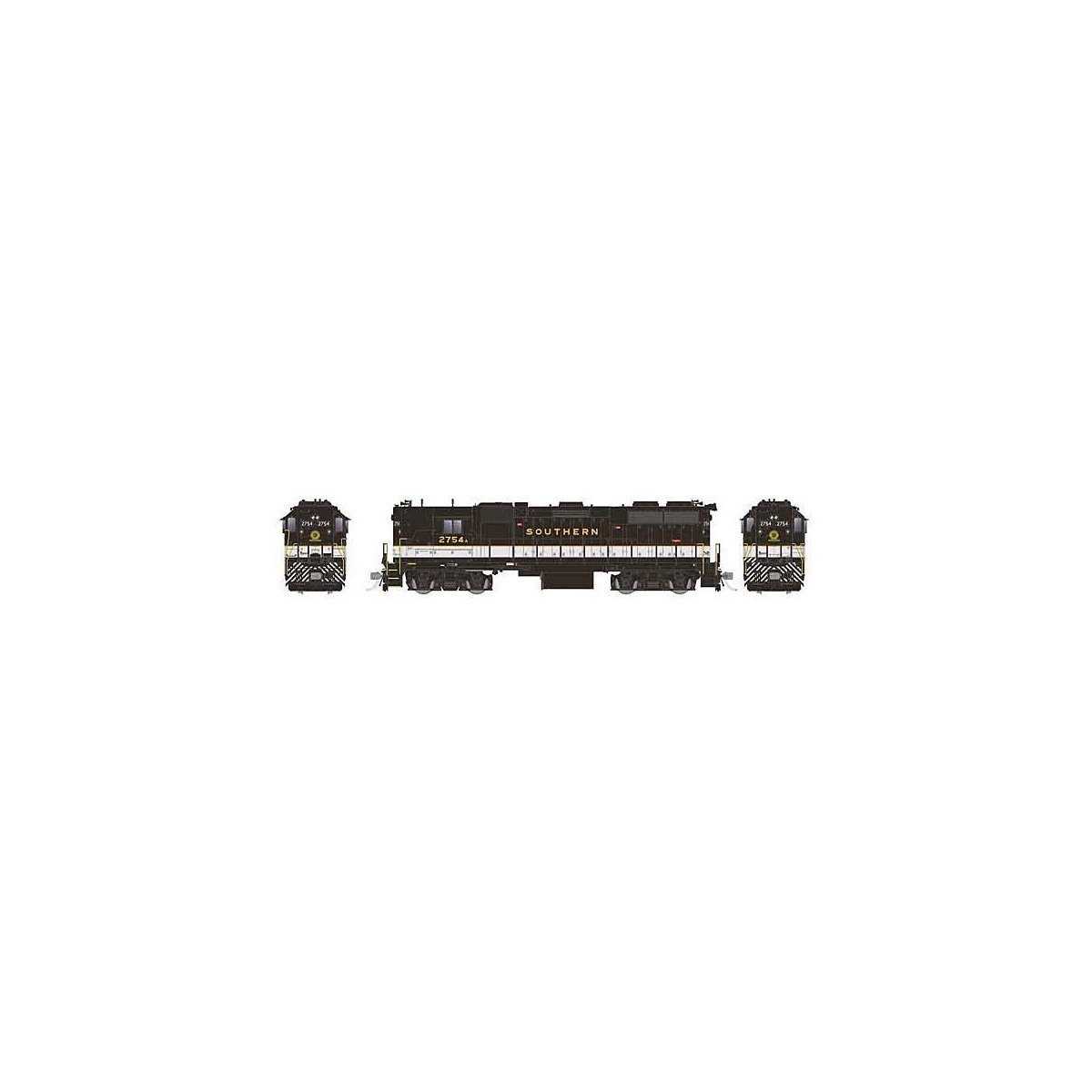 EMD GP38 High Nose - Standard DC -- Southern Railway 2785 (Tuxedo, black, white, gold), HO, Rapido Trains Inc 38015