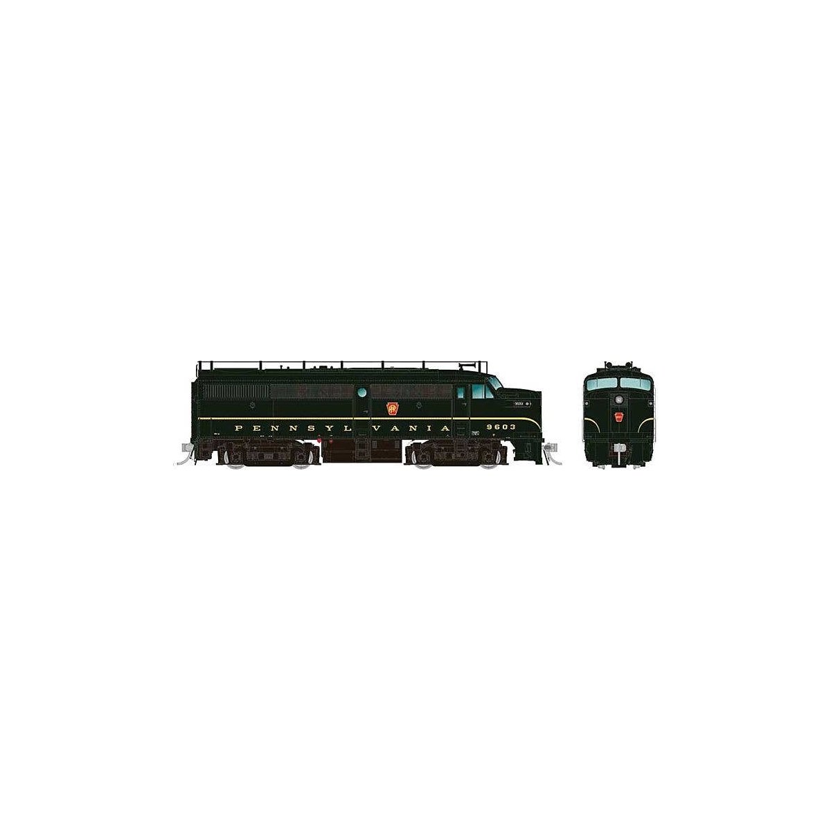 Alco FA1 - Standard DC -- Pennsylvania Railroad 9601 (Single Stripe, Brunswick Green), HO, Rapido Trains Inc 37033