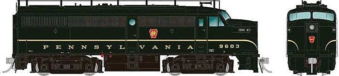 Alco FA1 - Standard DC -- Pennsylvania Railroad 9605 (Single Stripe, Brunswick Green), HO, Rapido Trains Inc 37034
