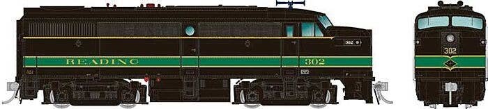 Alco FA1 - Standard DC -- Reading 301 (black, green), HO, Rapido Trains Inc 37037