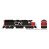 EMD GP40 - Standard DC -- Canadian National 4014 (1967 black, red, white Large Noodle Logo), HO, Rapido Trains Inc 40001