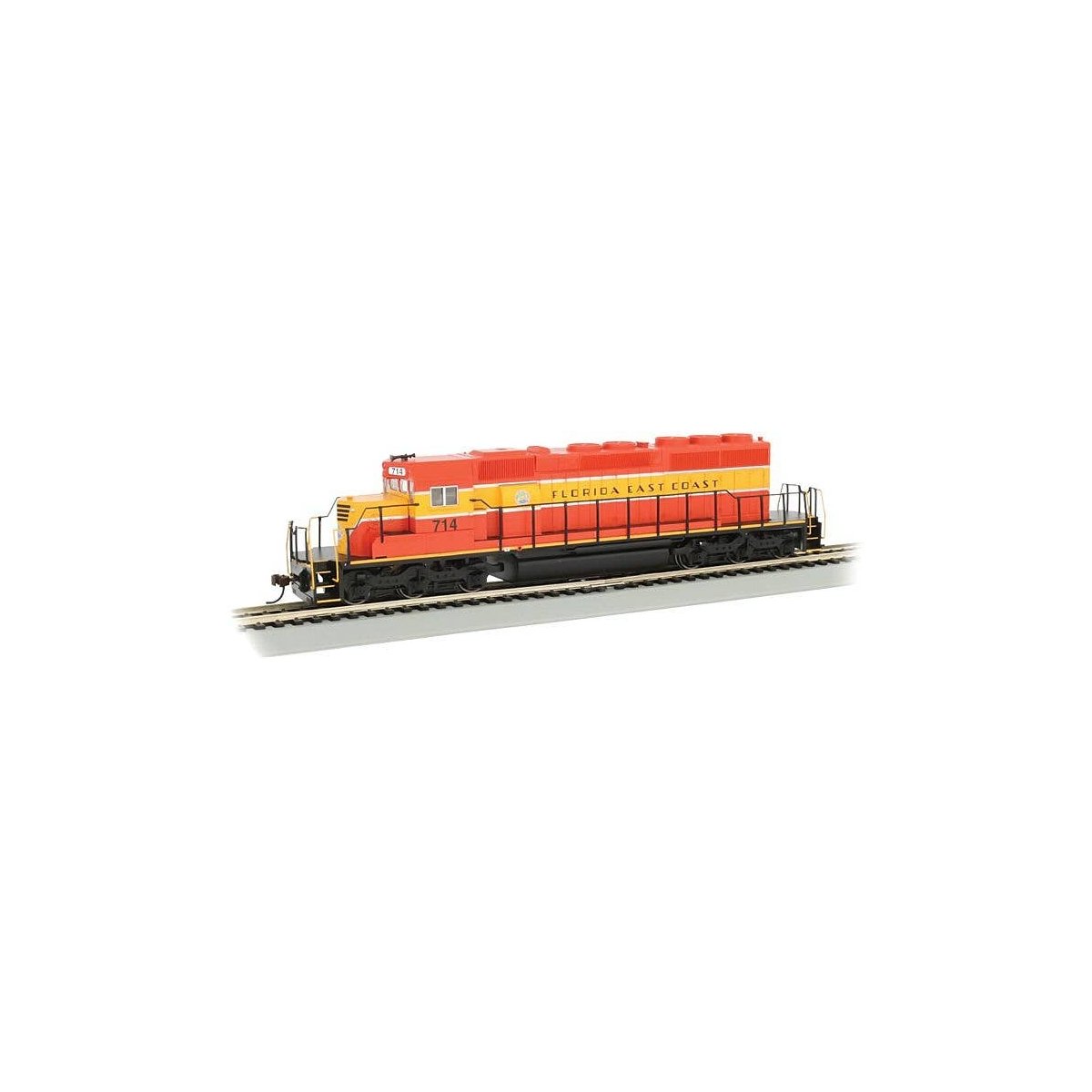 EMD SD40-2 - DCC -- Florida East Coast 714 (Heritage, red, yellow, black), HO, Bachmann Industries 60918