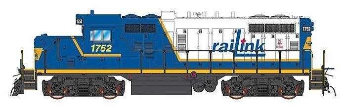 Paducah GP10 w/DCC -- Railink 1752 (blue, white, yellow), HO, Intermountain Railway Company 49819