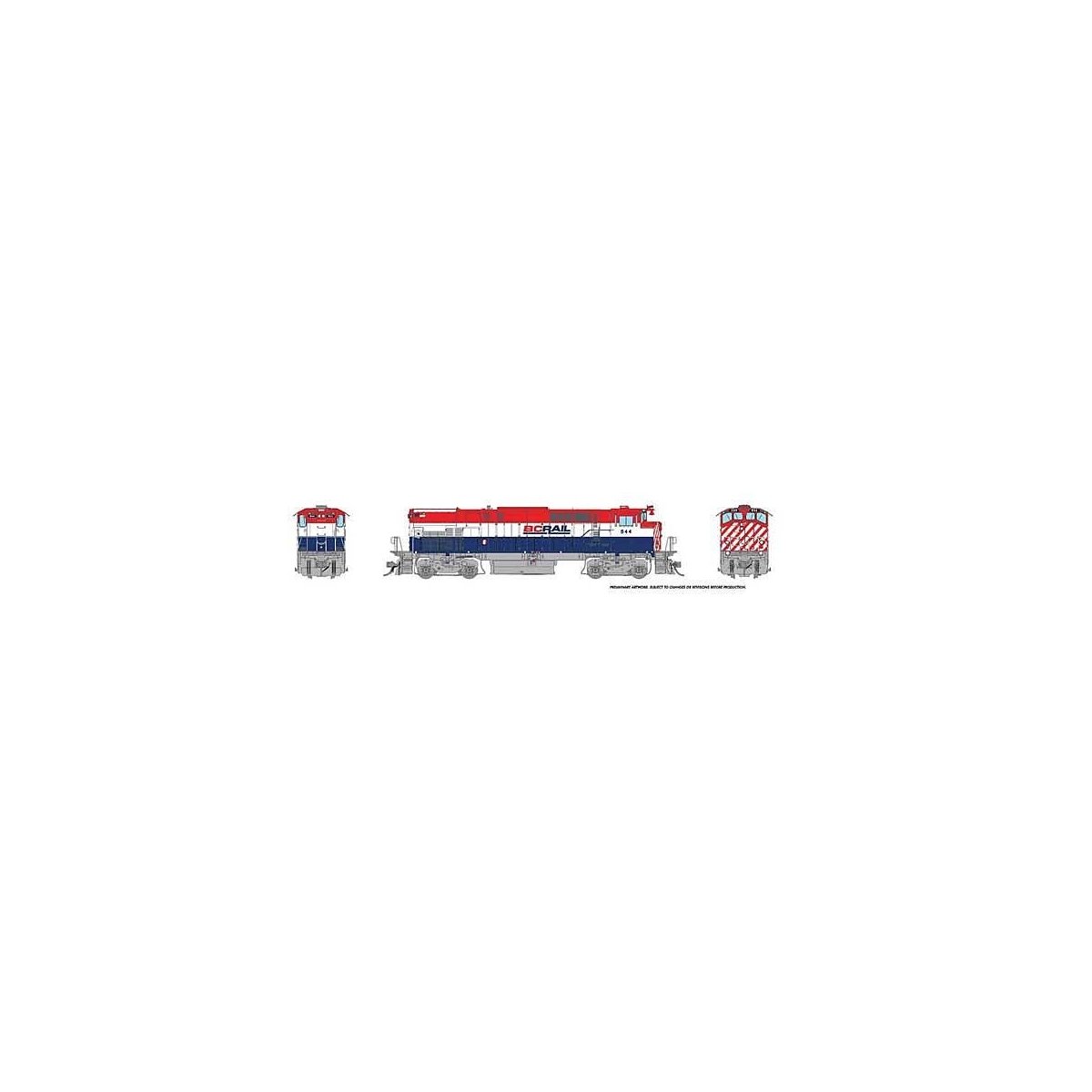 Montreal Locomotive Works MLW M420 - Standard DC -- British Columbia Railway 642 (red, white, blue), HO, Rapido Trains Inc 33035