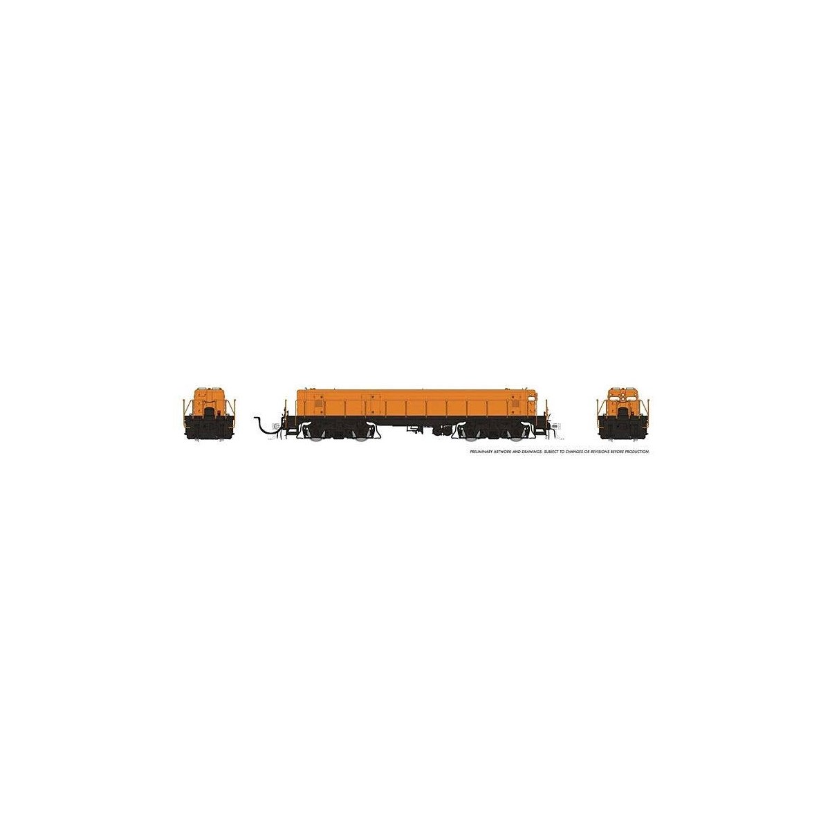 EMD/Huntington SWMT Slug Only - Standard DC -- Painted, Unlettered (orange), HO, Rapido Trains Inc 39036