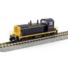 EMD NW2 - DCC -- Santa Fe 2412 (Pinstripe, blue, yellow), N, Kato USA Inc 1764375DCC