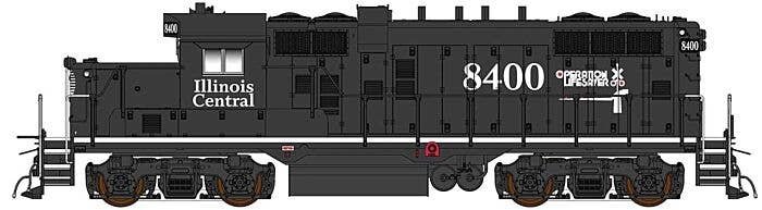 Paducah GP10 - Standard DC -- Illinois Central (black, Death Star Logo), HO, Intermountain Railway Company 49873
