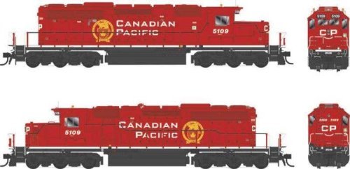 GMD SD40-3 Rebuild - Standard DC - Executive Line -- Canadian Pacific 5109 (red, Block Lettering, 2 Rooftop Beacons), HO, Bowser