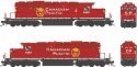 GMD SD40-3 Rebuild - Standard DC - Executive Line -- Canadian Pacific 5109 (red, Block Lettering, 2 Rooftop Beacons), HO, Bowser