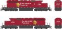 GMD SD40-2 `B` Unit - Standard DC - Executive Line -- Canadian Pacific 5769 (Action Red, white, black, No Multimark, 8` Stripes)