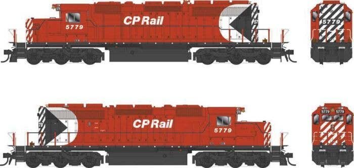 GMD SD40-2 - Standard DC - Executive Line -- Canadian Pacific 5789 (As-Delivered Action Red, white, black, Multimark, 8′, HO, 