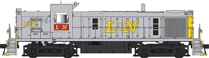 Alco RS3 - Standard DC -- Louisville & Nashville 195 (gray, yellow, red), HO, Bowser Manufacturing Co. 25286