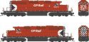 GMD SD40-2 - Standard DC - Executive Line -- Canadian Pacific 5867 (Action Red, white, black, Small Multimark, 2 Plows), HO, Bow