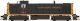 Alco RS3 - Standard DC -- Northern Pacific 861 (black, yellow, Monad Logo on Cab), HO, Bowser Manufacturing Co. 25293