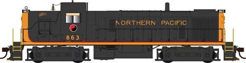 Alco RS3 - Standard DC -- Northern Pacific 861 (black, yellow, Monad Logo on Cab), HO, Bowser Manufacturing Co. 25293