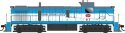 Alco RS3 - Standard DC -- Spokane, Portland & Seattle 97 (Experimental Scheme, blue, white, gray, red, HO, Bowser Manufacturing 