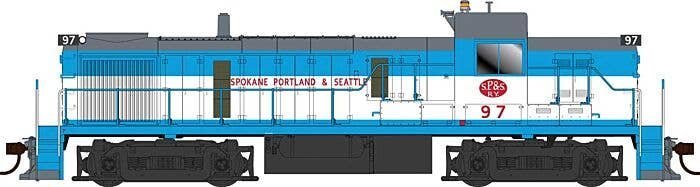 Alco RS3 - Standard DC -- Spokane, Portland & Seattle 97 (Experimental Scheme, blue, white, gray, red, HO, Bowser Manufacturing 