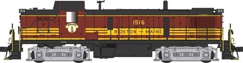 Alco RS3 - Standard DC -- Boston & Maine 1516 (maroon, yellow, black), HO, Bowser Manufacturing Co. 25300