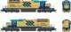 GMD SD40-2 - Standard DC - Executive Line -- Ontario Northland 1731 (yellow, blue, Chevron Logo), HO, Bowser Manufacturing Co. 2