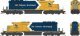 GMD SD40-2 - Standard DC - Executive Line -- Ontario Northland 1735 (blue, yellow, white Arrow), HO, Bowser Manufacturing Co. 25