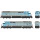 GMD SD40-2F - Standard DC - Executive Line -- Central Maine & Quebec 9010 (gray, blue), HO, Bowser Manufacturing Co. 25353