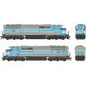 GMD SD40-2F - Standard DC - Executive Line -- Central Maine & Quebec 9010 (gray, blue), HO, Bowser Manufacturing Co. 25353