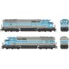 GMD SD40-2F - Standard DC - Executive Line -- Central Maine & Quebec 9010 (gray, blue), HO, Bowser Manufacturing Co. 25353
