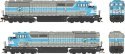 GMD SD40-2F - Standard DC - Executive Line -- Central Maine & Quebec 9023 (gray, blue), HO, Bowser Manufacturing Co. 25354