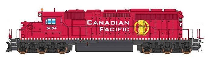 EMD SD40-2 w/DCC -- Canadian Pacific (red, white, Golden Beaver Logo), N, Intermountain Railway Company 69377D