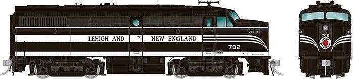 Alco FA1 - Standard DC -- Lehigh & New England 701 (black, white, red), HO, Rapido Trains Inc 37021