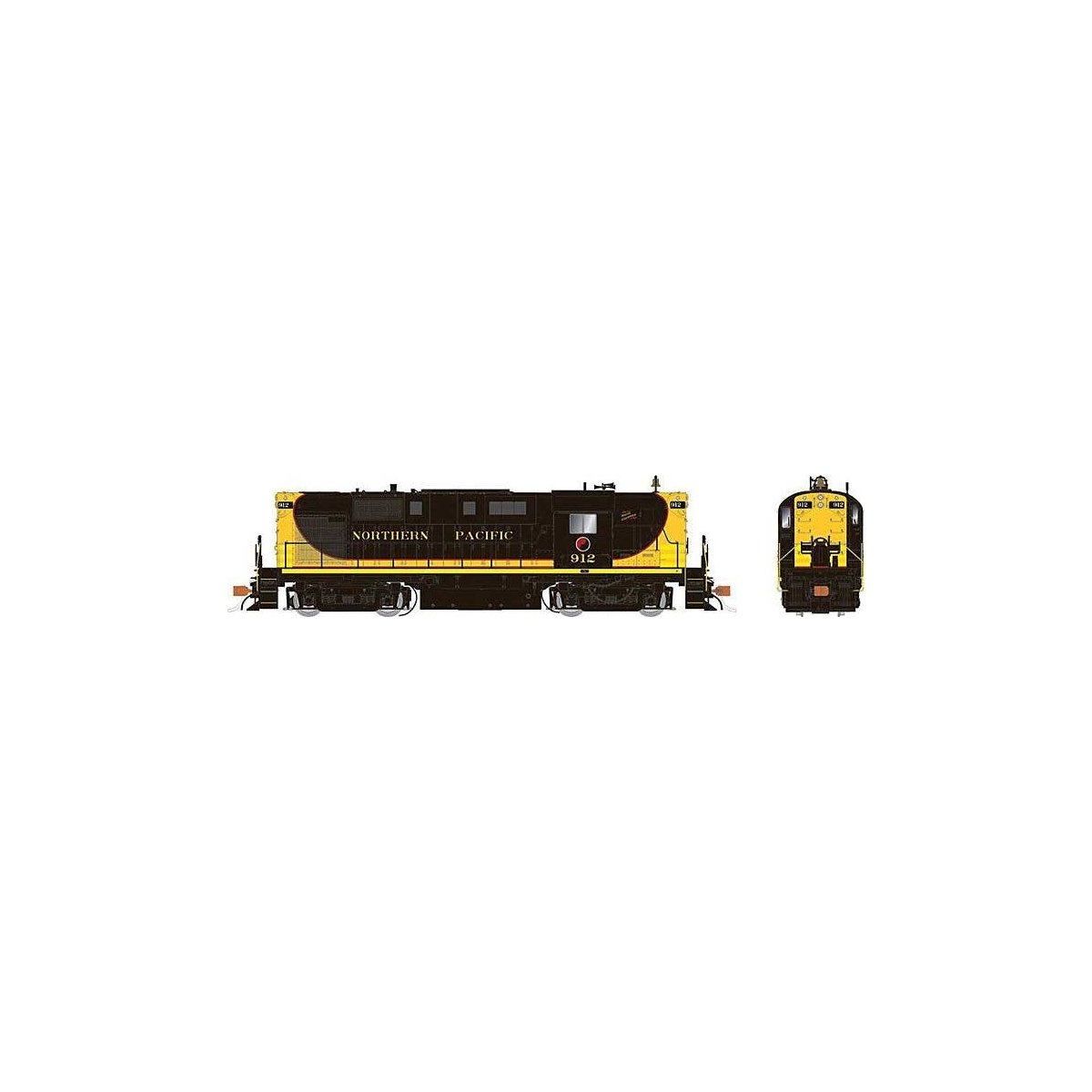 Alco RS11 - Standard DC -- Northern Pacific 913 (As-Delivered, black, yellow), HO, Rapido Trains Inc 31081