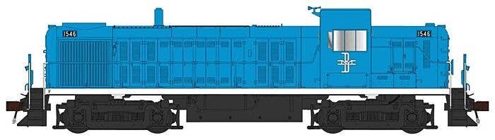 Alco RS3 Phase I - Standard DC -- Boston & Maine 1546 (blue, white), HO, Bowser Manufacturing Co. 25519