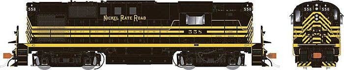 Alco RS11 - Standard DC -- Nickel Plate Road 558 (black, yellow), HO, Rapido Trains Inc 31076
