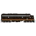 GMD FP9A - Standard DC - True North -- Kansas City Southern 1 (Southern Belle, red, black, yellow), HO, Rapido Trains Inc 220066
