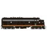 GMD FP9A - Standard DC - True North -- Kansas City Southern 1 (Southern Belle, red, black, yellow), HO, Rapido Trains Inc 220066