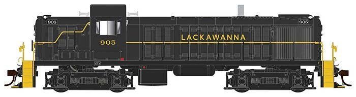 Alco RS3 Phase I - Standard DC -- Delaware, Lackawanna & Western 910 (black, yellow), HO, Bowser Manufacturing Co. 25528